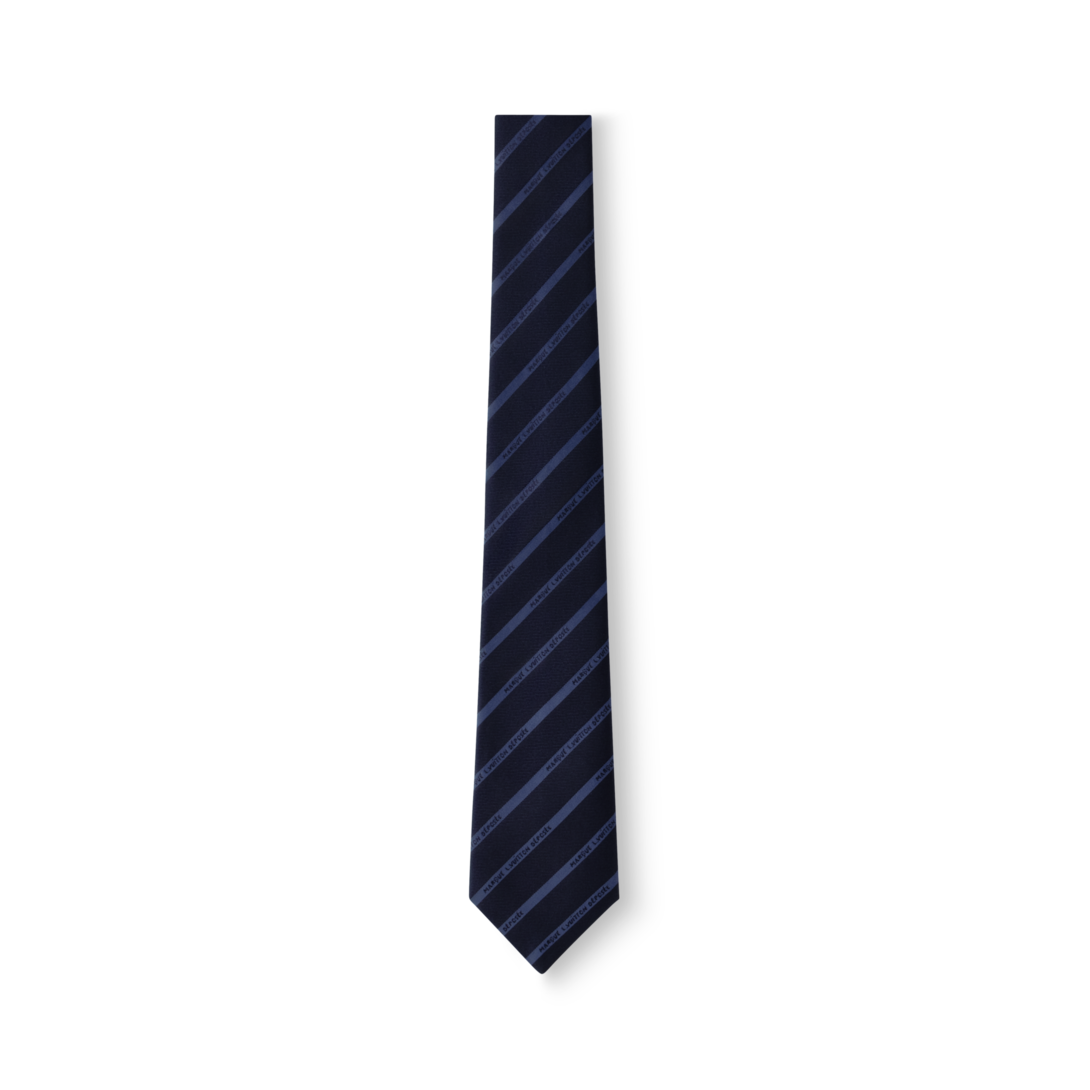 Marque L.Vuitton Deposée Stripes Tie S00 - Accessories